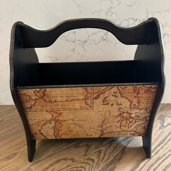 Arister Gifts Inc. Old World Map Magazine Basket - Picture 3 of 8